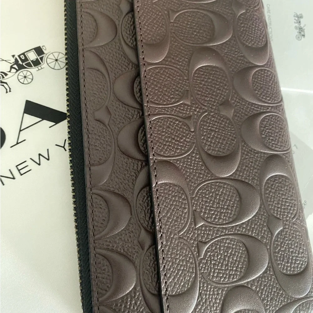Coach Embossed Leather Wallet